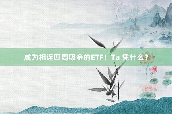成为相连四周吸金的ETF！Ta 凭什么？