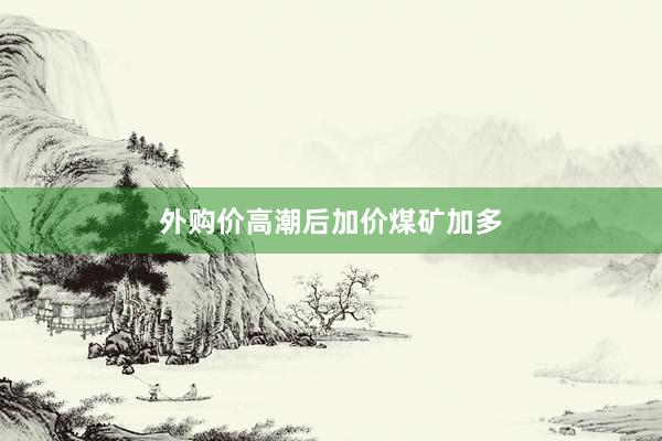 外购价高潮后加价煤矿加多