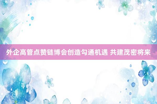 外企高管点赞链博会创造勾通机遇 共建茂密将来