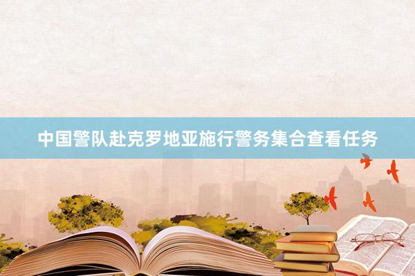 中国警队赴克罗地亚施行警务集合查看任务