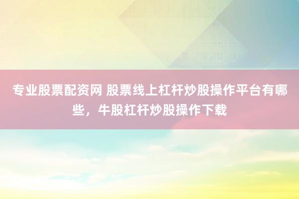 专业股票配资网 股票线上杠杆炒股操作平台有哪些，牛股杠杆炒股操作下载